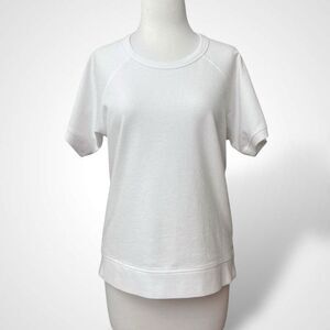 James Perse Women T Shirt Basic Top White Size M JP2 Cotton Short Sleeve Casual